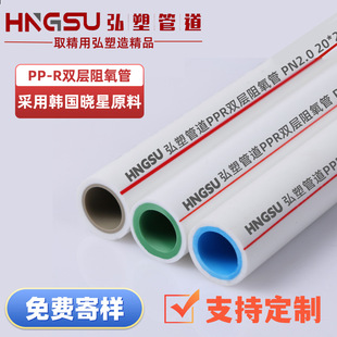 Hongsu Home Decoration Ppr Pipe Double Layer Light-blocking Bacteriostatic Thickened Pipe Hot Melt Ppr Cold and Hot Tap Water Pipe