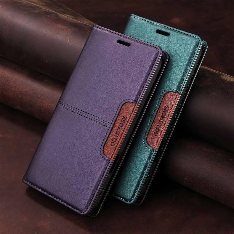 适用小米pocox8pro防盗刷翻盖手机皮套红米14C插卡防摔磁吸保护壳