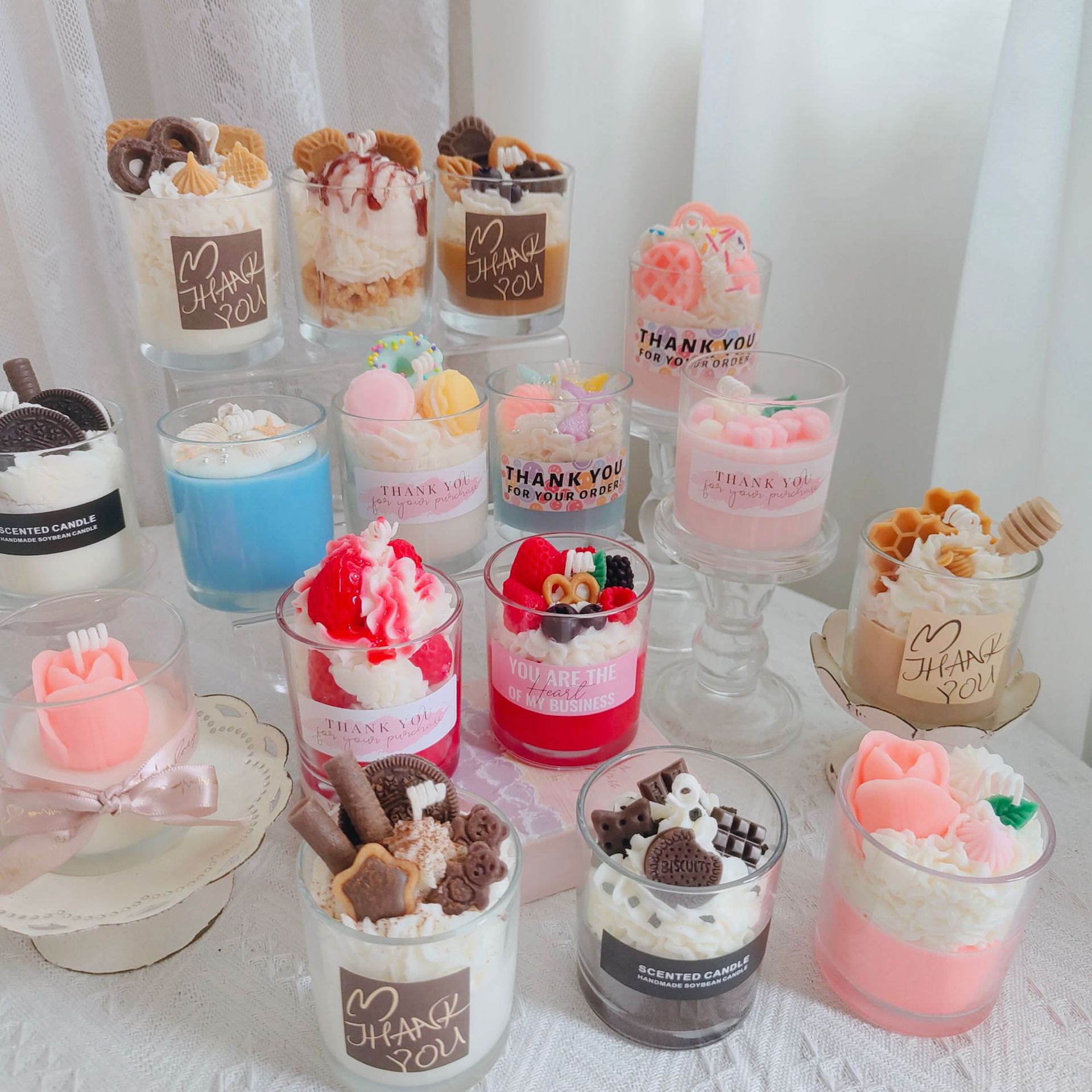 Strawberry chocolate handmade cup wax soy wax scented candle cross-border souvenir gift dessert Halloween Christmas