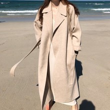 韓版毛昵大衣2022秋冬新款保暖洋氣優雅氣質通勤純色羊毛大衣外套