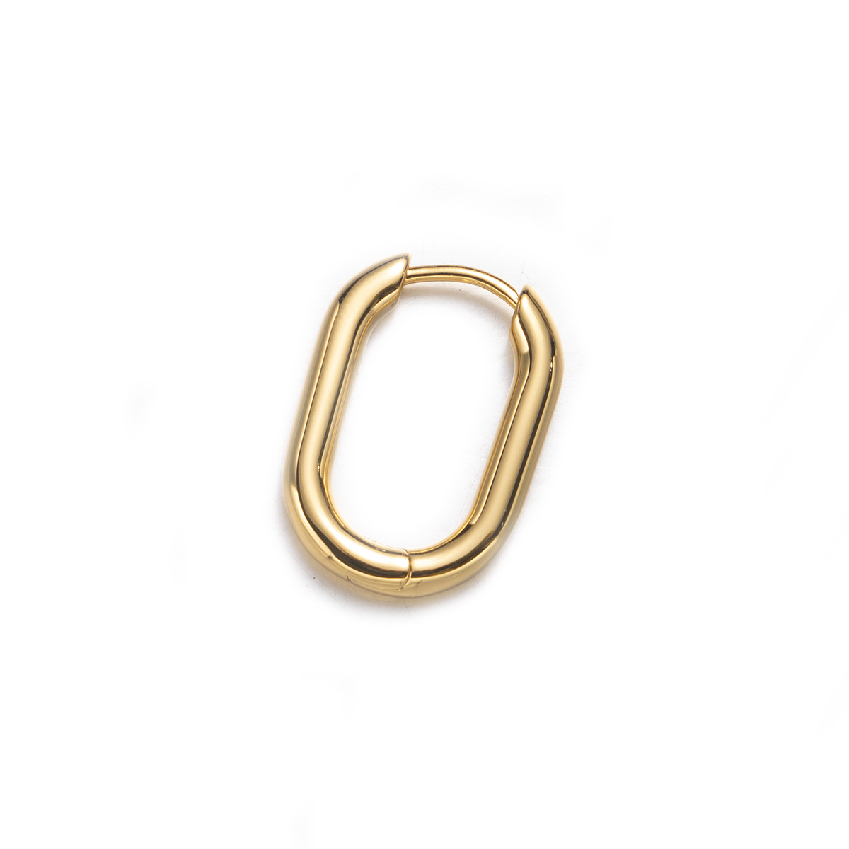 Europa y los Estados Unidos delicados alta sensación oro y plata color contrastante macarón simple estilo de invierno de otoño aretes de orejas de estilo de mujer