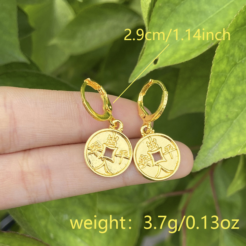 Wholesale Jewelry Geometric Eyes Statue Maple Leaf Pendant Earrings Nihaojewelry display picture 5