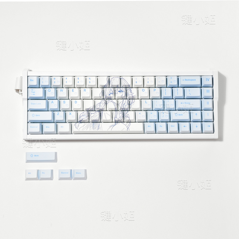 Xinhailuo Qixi キーキャップ (箱入り) オリジナルサイド刻印半透明 PBT 昇華かわいい高価値キーキャップ|undefined