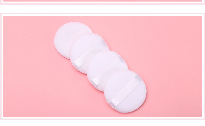 Flocado miel en polvo puff piel amigable seco redondo estudio maquillaje algodón puff polvo seco polvo suelto herramientas de belleza