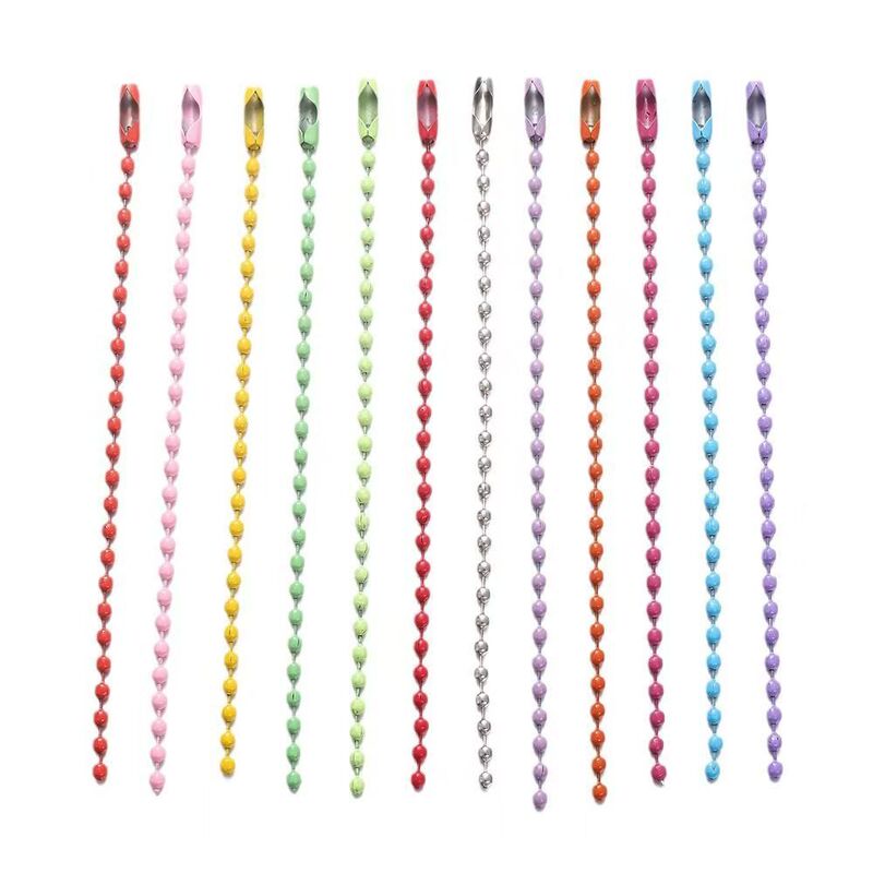 DIY Jewelry Accessories 10cm Bead Chain in Stock Colorful Painted Wave Bead Chain Round Bead Chain Hanging Chain Tag Chain DIY Jewelry Accessories 10cm Bead Chain in Stock Colorful Painted Wave Bead Chain Round Bead Chain Hanging Chain Tag Chain