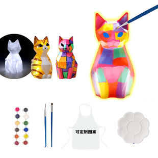 Cross-border Amazon custom children's handmade diy graffiti creative modeling animal night light painting suit toys