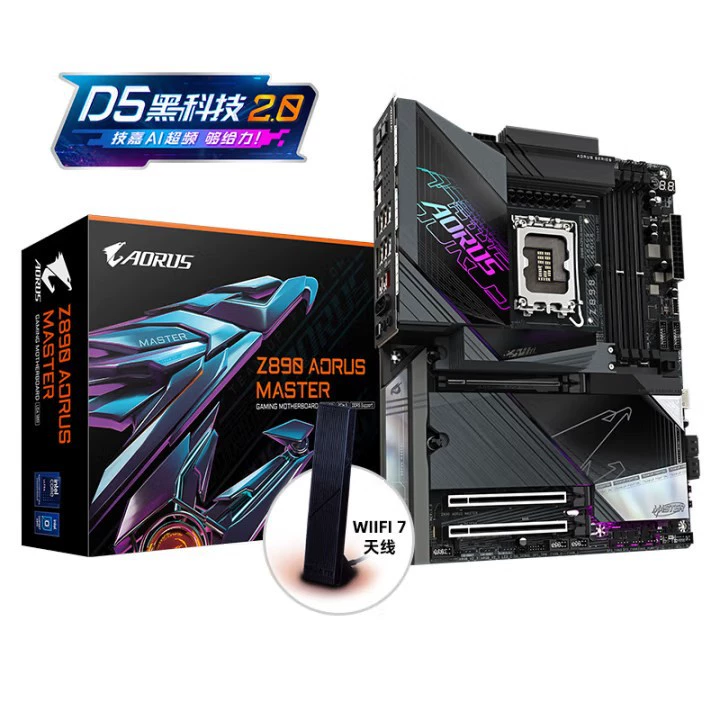 Tech/Jia 超画 Z890 AORUS MASTER 计算机 ATX 主板 WiFi7 支持 Ultra5/7 Thunderbolt