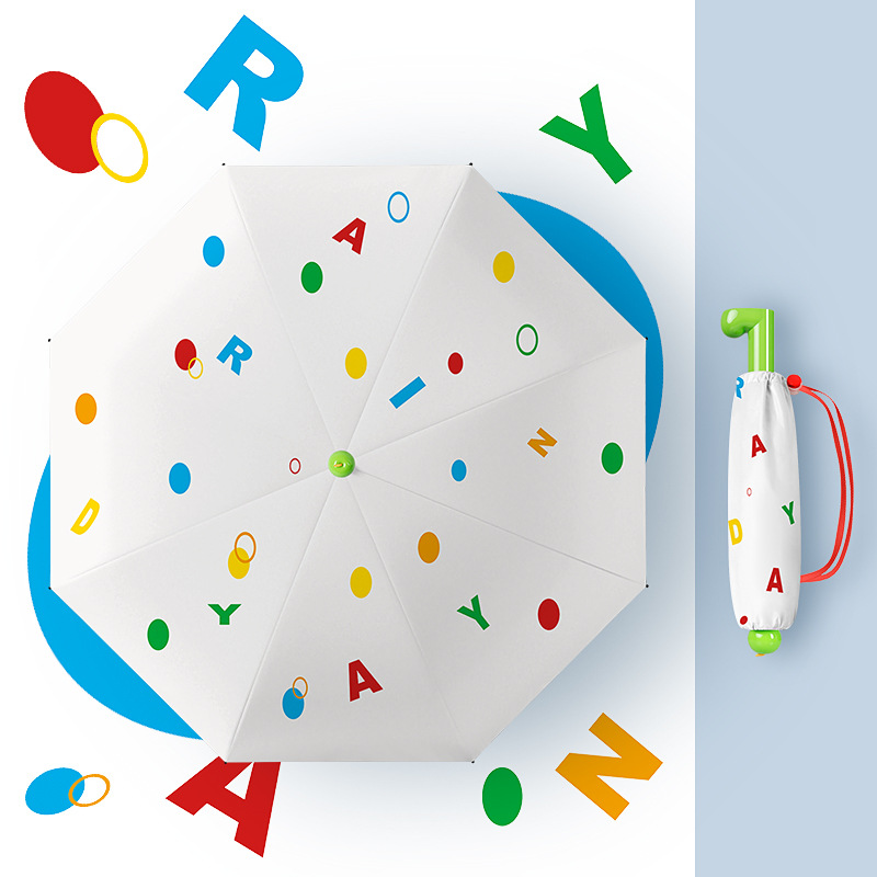 Diseñador de paraguas plegables para estudiantes anti-UV protección solar para mujeres sol y lluvia doble uso paraguas plegables al por mayor
