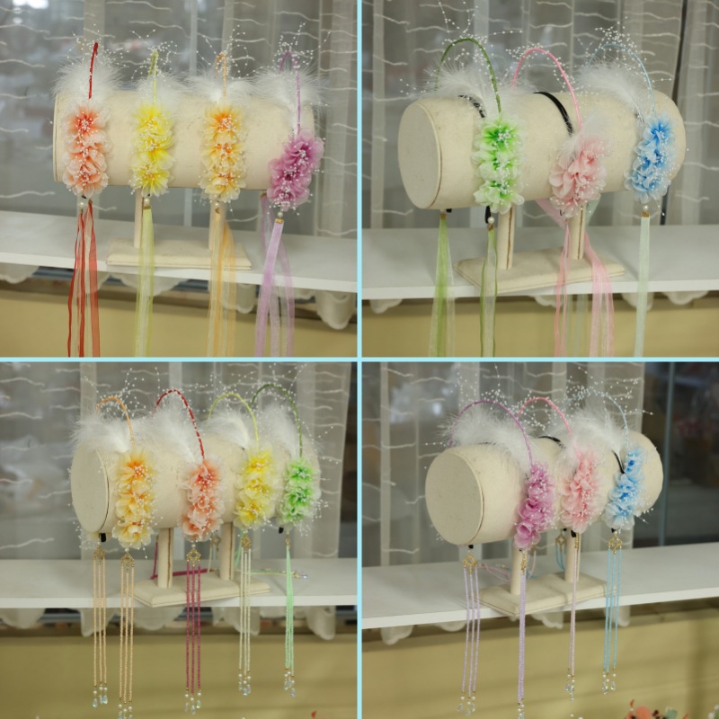 欢天喜地七仙女新款发箍表演头箍汉服发饰古风发环超萌七仙女头饰