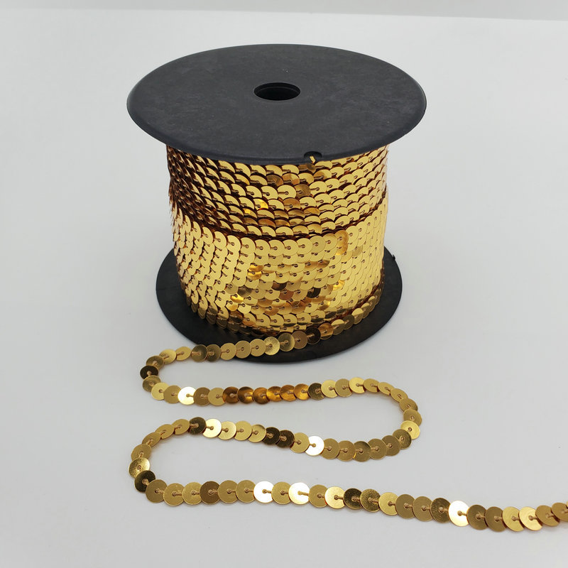 6mm 플랫 연결 조각(90m/롤) 골드 3004