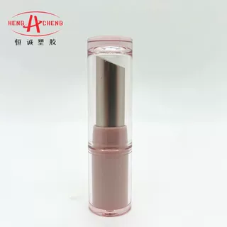恒诚厂家透明口红斜口空管卡扣口红管子厂家批发润唇包材