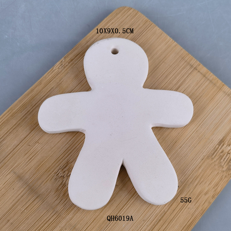 Colgantes de Cerámica en Blanco para Navidad Pintura DIY