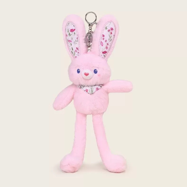 人気の新製品、楽しい花柄スカート、花柄プルウサギぬいぐるみキーホルダー、親友バックパックペンダント供給|undefined