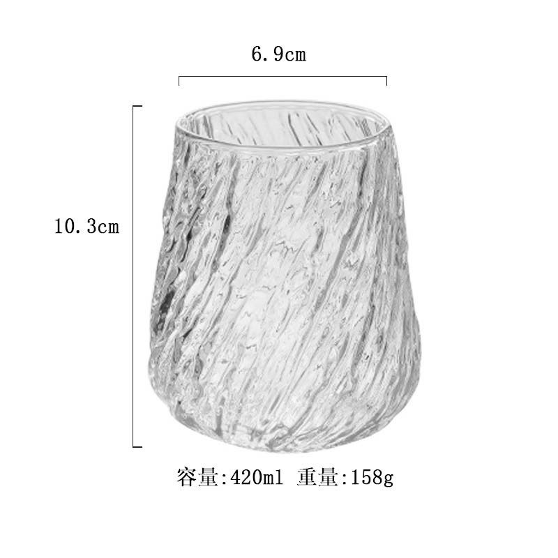 Tazas de cóctel creativas de alto valor de visualización tazas de vidrio de mezclar tazas de café helado tazas de jugo de fría