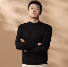 佟大为同款小高领布先生男士针织衫可机洗毛t长袖打底衫现货套头