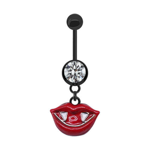 Gaby European and American cross-border bat navel ring skull mouth devil wings spider navel ring navel nail