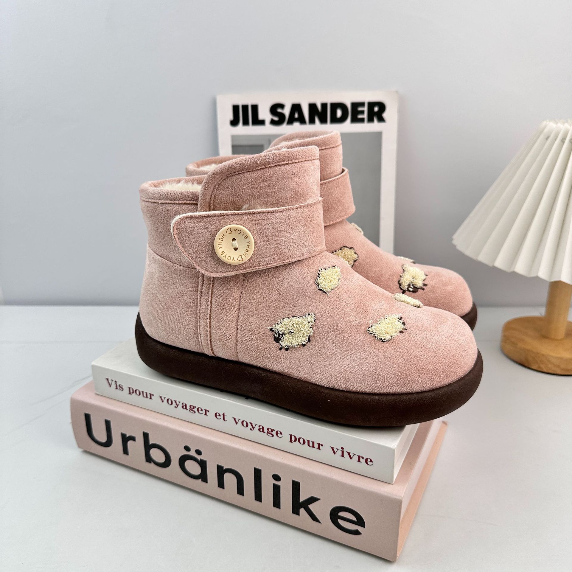 YuanWa retro botas de nieve de fondo grueso para mujeres 2025 nuevo invierno para usar más terciopelo grueso calentamiento zapatos de algodón 3508M image 8