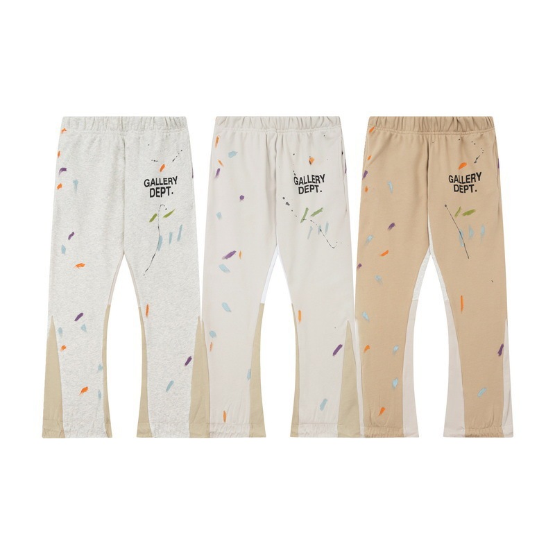 In-Stock Gallery Dept Splash-Ink Graffiti Print 380g Heavy Cotton Sweatpants Straight-Leg Unisex Casual Pants