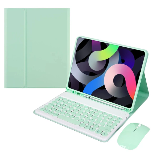 Green keyboard, mouse