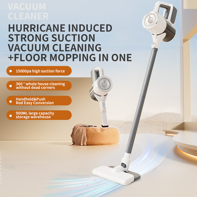 Cross-Border Wireless Household Vacuum Cleaner, Ultra-Powerful Suction, High-Power Suction and Mopping All-In-One Machine, Handheld Pet Cat Hair Removal