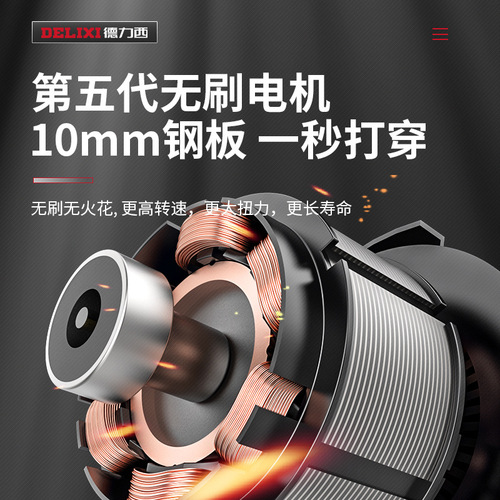 Delixi electric hand drill household lithium-ion pistol drill multi-function impact drill rechargeable electric screwdriver electric drill