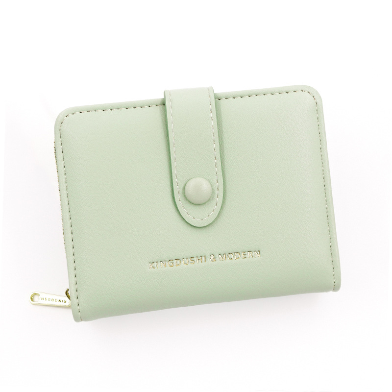 Corea moda hebilla señoras billetera corta de gran capacidad Multi-Tarjeta cero cartera tarjeta fabricantes al por mayor