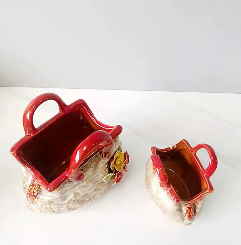 Creative modern bag, flowerpot, simple and elegant design, home decor