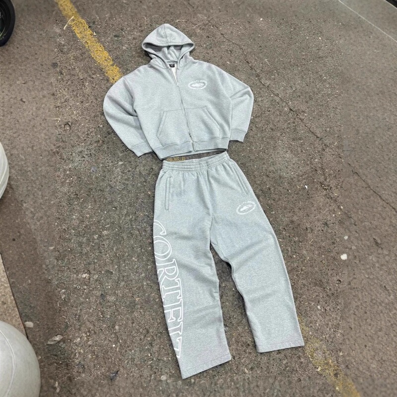 Corteiz Alcatraz New American Street Style Ins Hooded Sweatshirt Cardigan Zipper Jacket Loose Sweatpants Set Corteiz Alcatraz New American Street Style Ins Hooded Sweatshirt Cardigan Zipper Jacket Loose Sweatpants Set