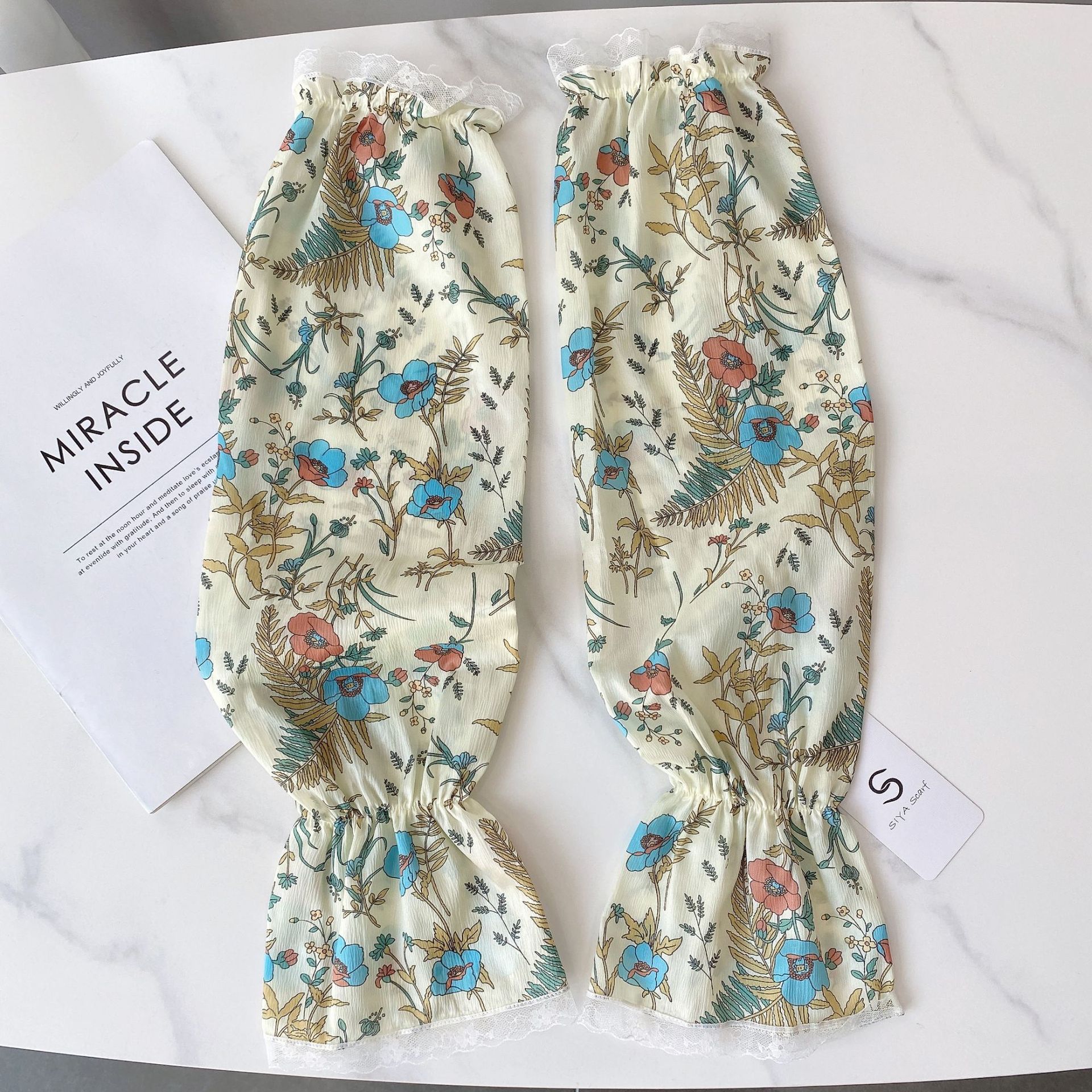 Verano protector solar de tamaño grande nuevo dulce y suelto mangas de seda de hielo fresco brazo protector de mujeres sombreado conducir mangas de bicicleta