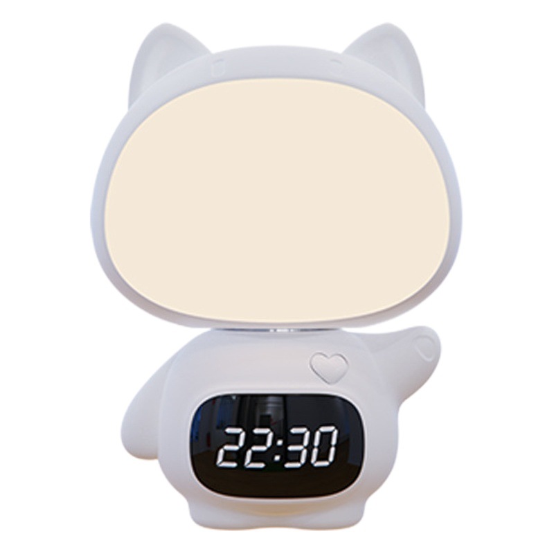 Lámpara de Noche con Forma de Conejo, Control por Voz, Pantalla Digital y Control Remoto