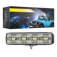 工厂外贸热销汽车led工作灯越野改装电动摩托车前置灯一字型40mm