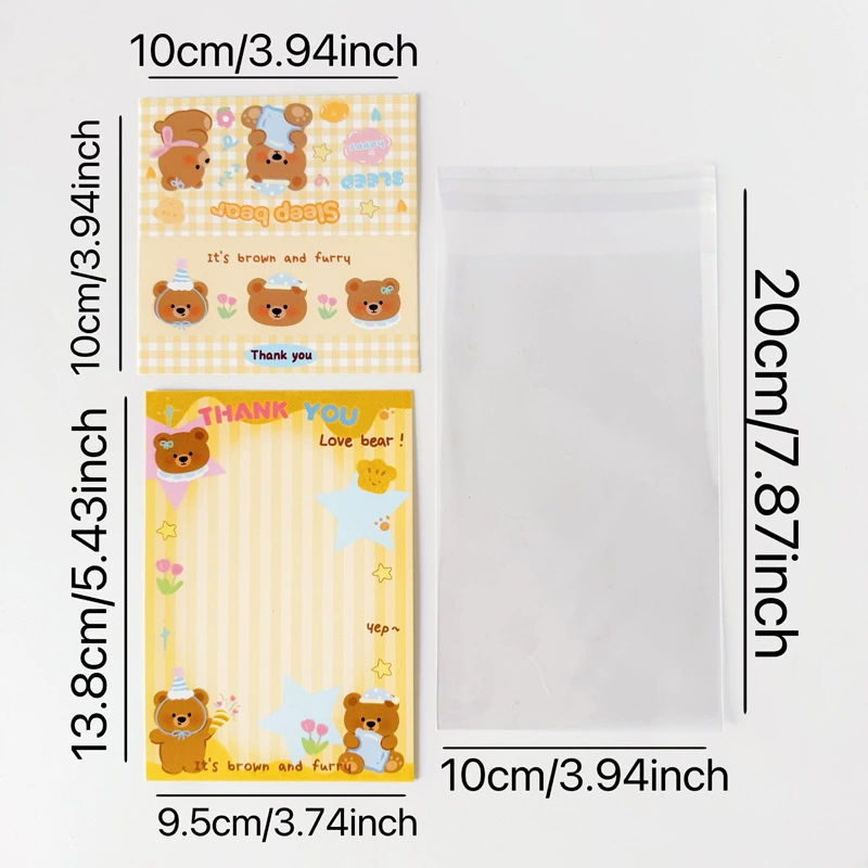 Cute Card Holder Pack, Cartoon Photo Card Sleeves, Assorted Designs, 50pcs Options
