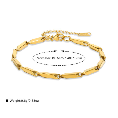 Live broadcast hot selling Mobius bracelet stainless steel 18K gold versatile bracelet for women Korean version rhombus non-fading bracelet