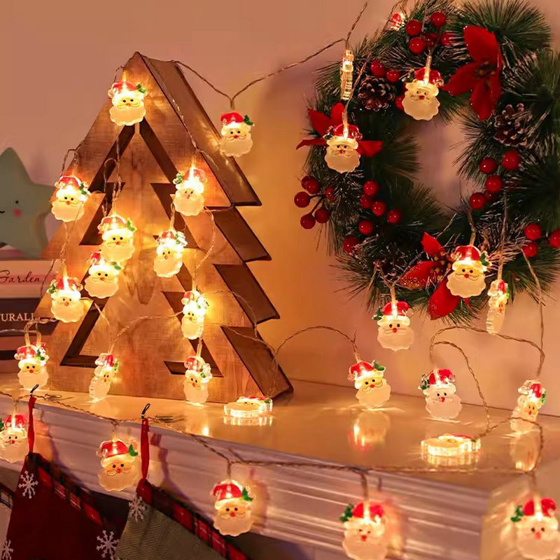 Ledクリスマス装飾灯雪だるま雪花サンタクロース灯串クリスマスツリー装飾用品イルミネーションペンダント卸売り|undefined