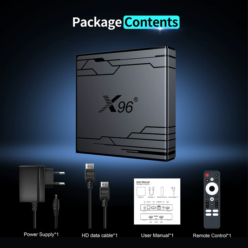 Граница-cross Cross-border X96 NEX набор верхних бокс S905Y5 Android14 4G/32G 4k HD двойной диапазон wifi6