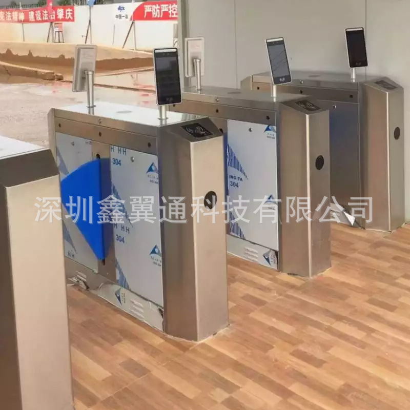 人脸识别翼闸门禁 智慧校园闸机 宿舍出入口摆闸大屏显示人员进出