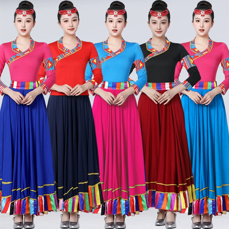 Тибетские танцевальные костюмы Женские классические этнические меньшинства