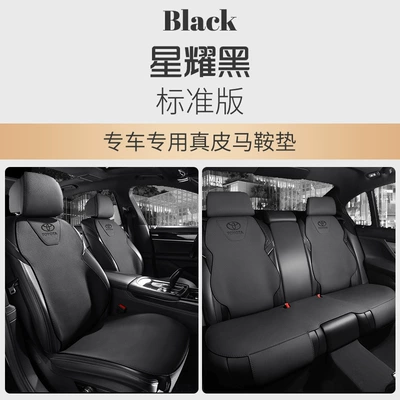 Camry Car Seat Cushions, Genuine: Modelə uyğun (Original) oturacaq örtükləri - genuine-leather-custom-edition-starlight-black-5-seater-standard-toyota-custom-car-genuine-leather-saddle-pad