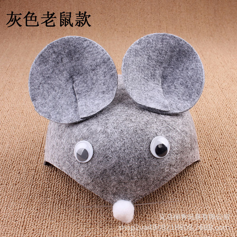 1 61 kindergarten rendimiento fiesta vestir cos apoyos no tejido de dibujos animados animal sombrero