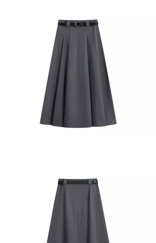Chân váy vest nữ cạp cao dáng chữ A xếp ly dài 72 cm — Bộ đồ màu xám cho người nhỏ (chiều dài váy 72cm ), Bộ đồ đen nhỏ nhắn (Chiều dài váy 72cm) chi tiết 9