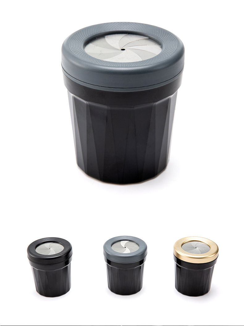 Car Trash Can with Smoke Extinguishing Ring, Rotating Lid, Car Ashtray, Car Ashtray, Home Desktop Ashtray