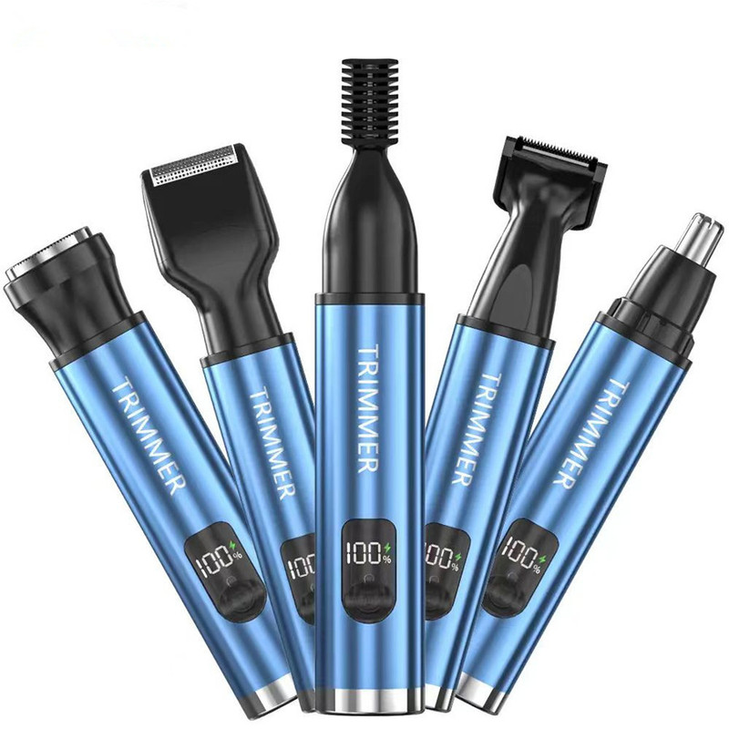 Cross-border digital display TYPE-C multifunctional men's shaver nose hair trimmer eyebrow trimmer scissors modeling razor