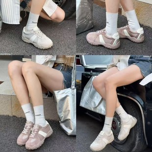 Casual Shoes Versatile Retro Color-Blocked German Training Shoes Comfortable Breathable European Non-Slip Women's Shoes Retro Style
