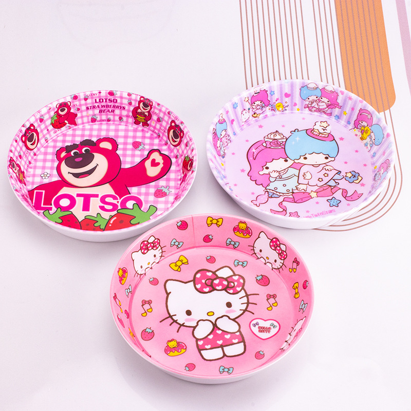 New style melamine tableware cartoon creative plate tableware Internet-famous 6 inch plate cute household cute plate fruit plate New style melamine tableware cartoon creative plate tableware Internet-famous 6 inch plate cute household cute plate fruit plate