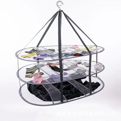 Factory Direct Sale Three-Layer Flat Spread Clothesline Net Bag, Foldable for Drying Wool Sweaters and Socks, Wholesale Clothes Rack