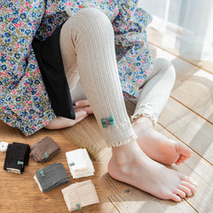 春秋棉薄款兒童女童九分褲襪外穿打底襪白3-5-8-12歲兒童打底襪褲