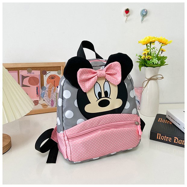 Minnie Mouse Backpack - Kawaii Pink Schoolbag for Kids