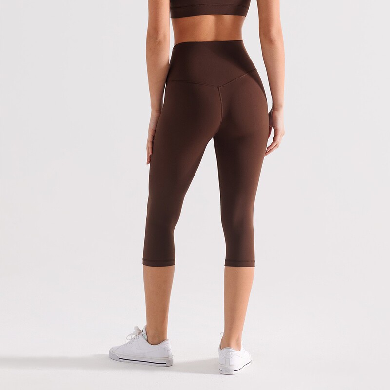ルルヨガ クロップドパンツ レディース ハイウエスト ヒップアップ 伸縮性起毛 フィットネス サイクリングパンツ 吸湿速乾 スポーツタイツ|undefined