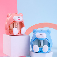 卡通電動熊削器小學生開學用品獎品鉛筆刀兒童文具禮物卷筆刀批發
