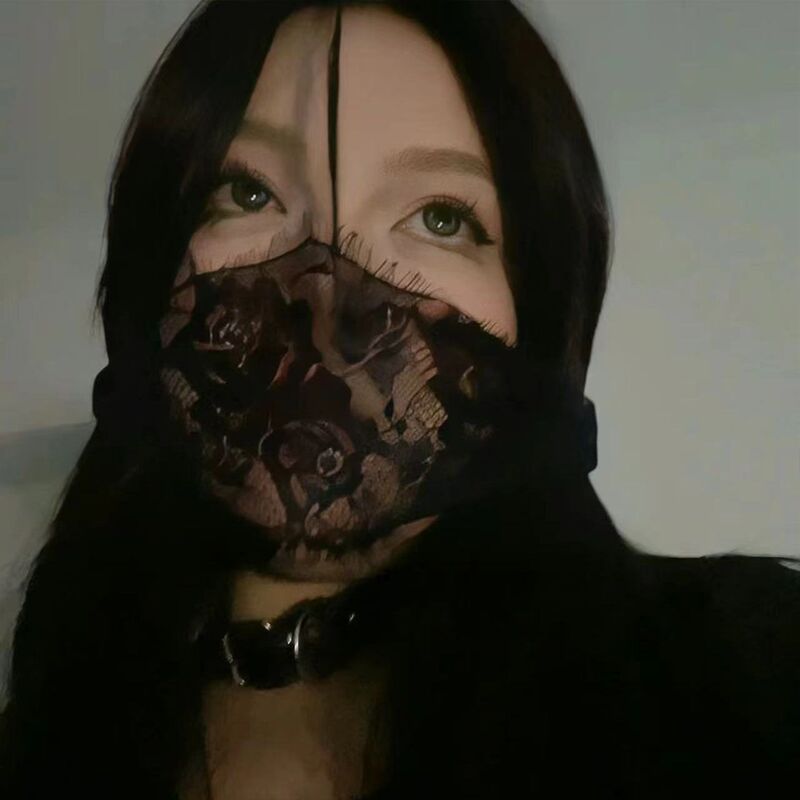 Seductive Lace Mood-Enhancing Atmosphere, Alluring See-Through Veil Mask, Hollow-Out Strap-On Abstinence Eye Mask, Light-Blocking Blindfold Seductive Lace Mood-Enhancing Atmosphere, Alluring See-Through Veil Mask, Hollow-Out Strap-On Abstinence Eye Mask, Light-Blocking Blindfold